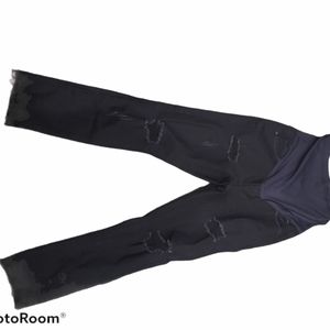 Black pink blush maternity jeans
